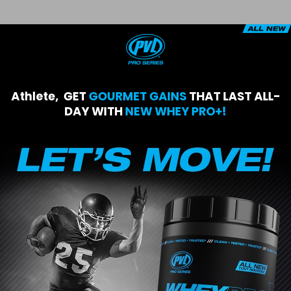 ⚽💪🏾 Fuel All Day Play With New WHEY PRO+