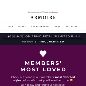 Members Most-Loved Styles ❤️