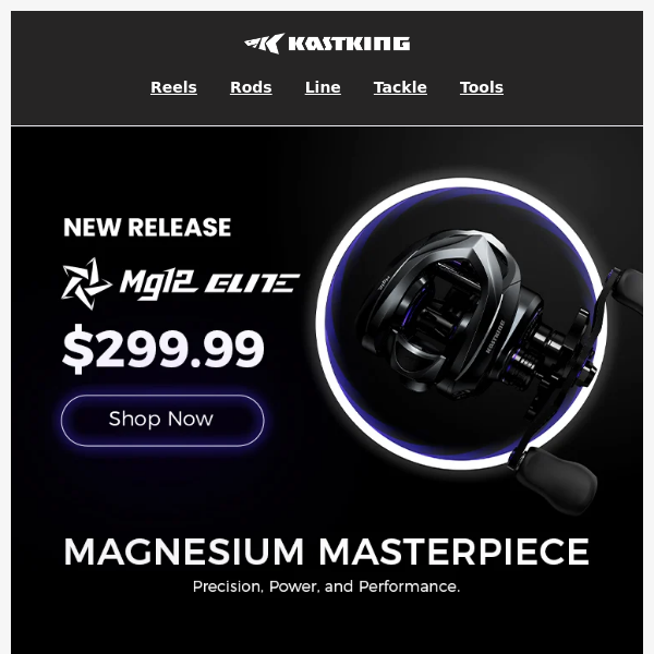 New Release: Magnesium Masterpiece - Mg12 Elite Baitcasting Reel - KastKing