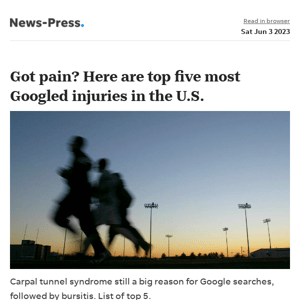 News alert: List of top 5 most Googled injuries may surprise you