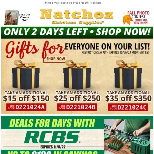 Deals for Days With RCBS - Up to $130 In Savings