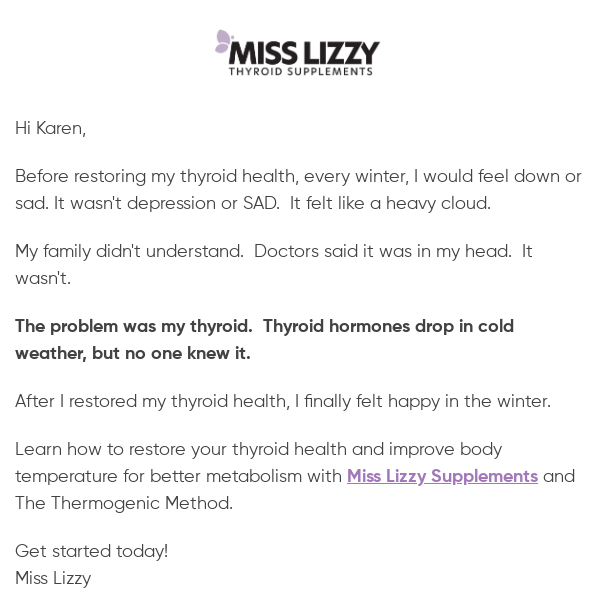 Hypothyroid Depression in Winter