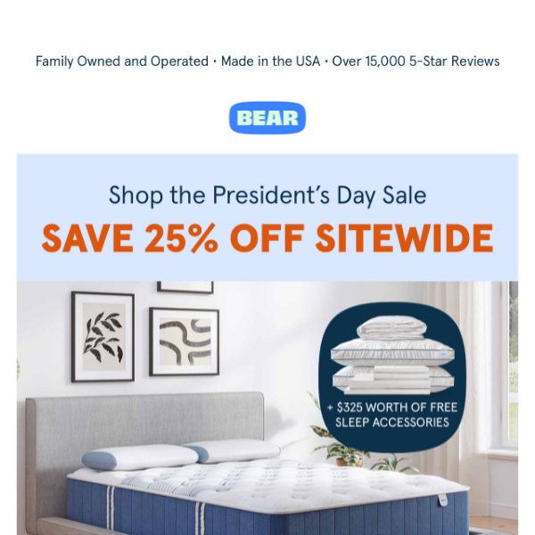 Get 25% Off Sitewide  | Shop the Presidents Day Sale!