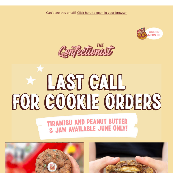 Last Call For Tiramisu and PB&J Cookies! 📣