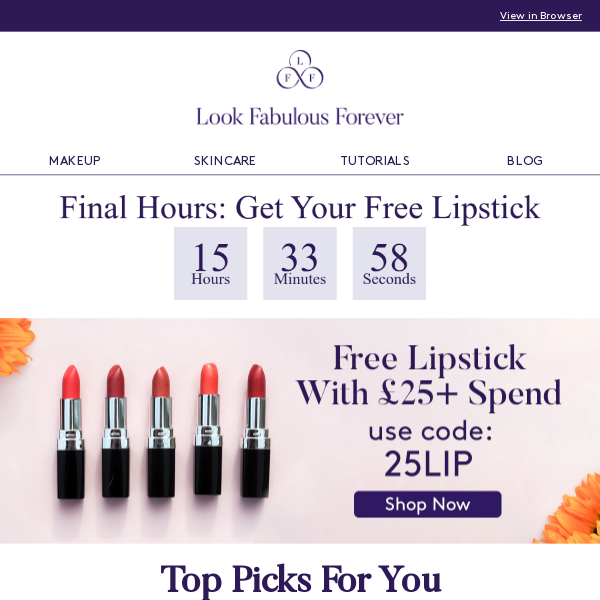 Final Hours: Get Your Free Lipstick