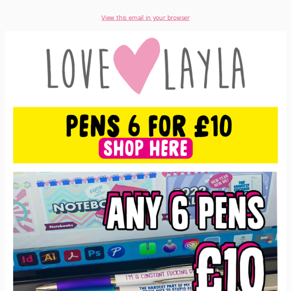 Buy 6 Pens for £10 - SAVE £6.50