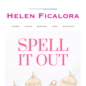 Spell It Out With Our Word Charms!