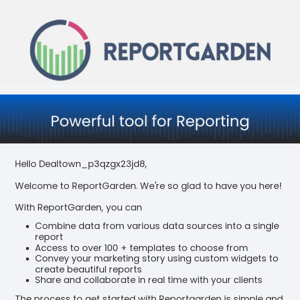 Welcome to ReportGarden