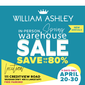 ✔Mark Your Calendar! Our In-Person Spring Warehouse Sale Starts Soon 🌷