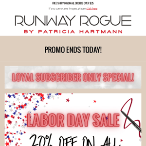 Last Day for Labor Day sale!  💋