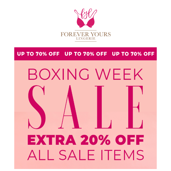 Up to 70% OFF Bras + More ⚡ BOXING WEEK Starts NOW
