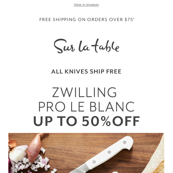 Sharp Deal: Zwilling Pro Le Blanc up to 50% off.