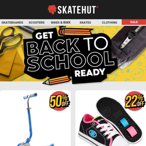 Skate Hut! 🎒 The Ultimate Back to School Sale - Shop Now for Epic Deals!