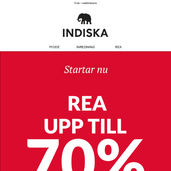 Startar nu: REA med upp till 70% rabatt