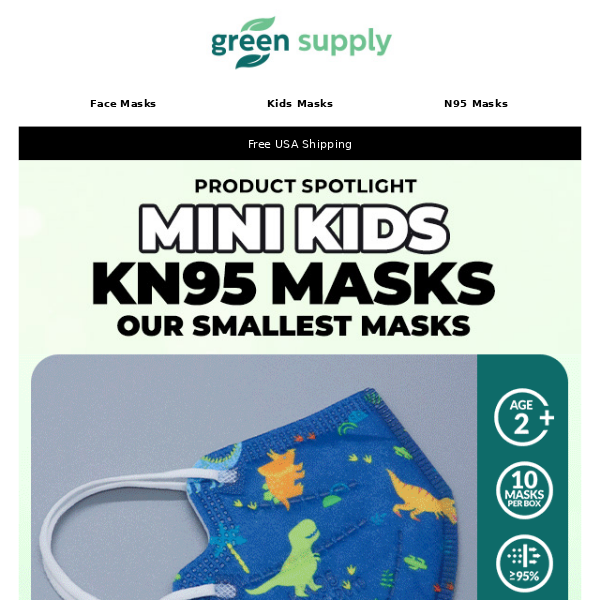 😷Mini Kids KN95 Masks - Available in 20+ Styles!