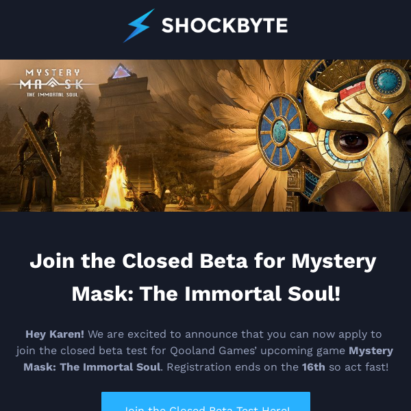 Join the Beta Test for Mystery Mask: The Immortal Soul! 🎭