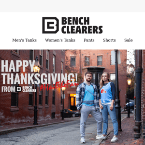 Thankful for YOU! Happy Thanksgiving from Bench Clearers! 🙌