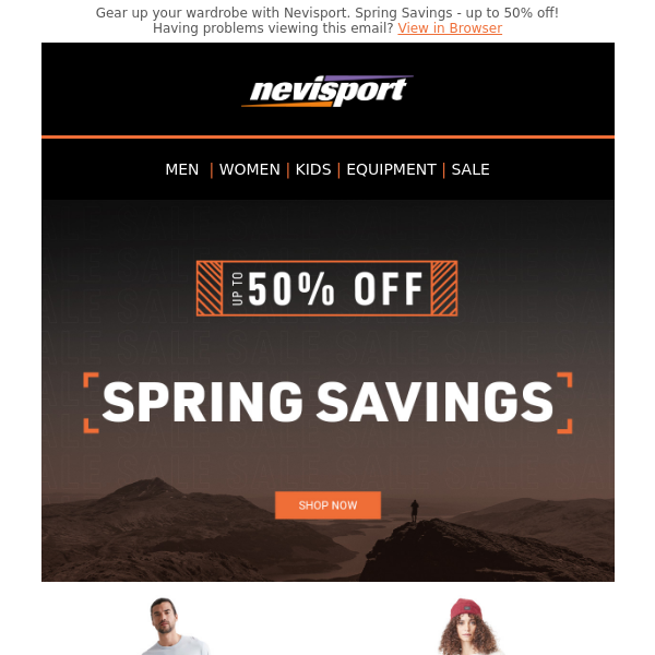 Up to 50% Off Spring Savings