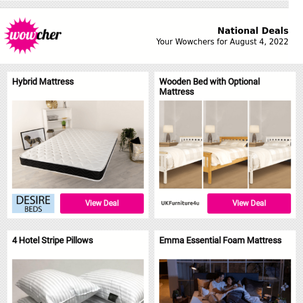 Wowchers for You: Cool Blue Memory Foam Sprung Mattress | 50ft Garden Flat Hose & Spray Nozzle | Cool Blue Memory Foam Sprung Mattress | Stranger Hellfire Club Shirt - With Thinking Cap  | Wholesale Clearance Mystery Box