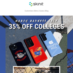 🏀March Radness Is Here🏀 35% Off ALL Collegiate Cases & Skins! Rep Your Bracket Winner👍