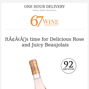 It’s time for Delicious Rose and Juicy Beaujolais