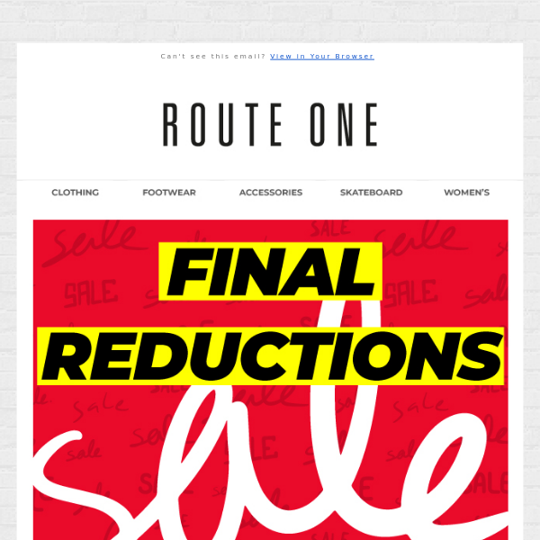 ⚠️ Final Reductions On Up To 70% Off Sale