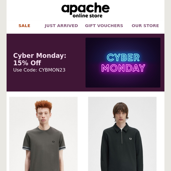 Cyber Monday: 15% Off ENDS SOON 