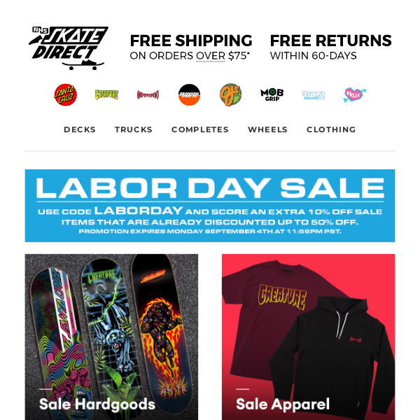 Labor Day Sale - Extra 10% Off Sale Items 📢