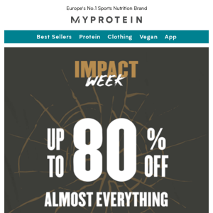 Up to 80% off almost everything.