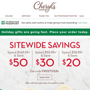 Enjoy up to $50 off sitewide + gifts starting at $25!
