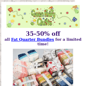 We've clearanced all Fat Quarter Bundles 35-50% off for a limited time!