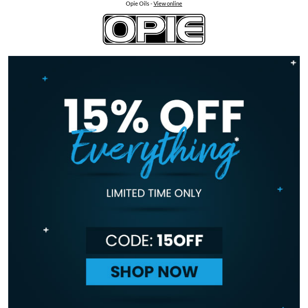 15% Off Everything Including Parts!