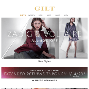 All 60% Off New Zadig & Voltaire | Holiday Home Prep