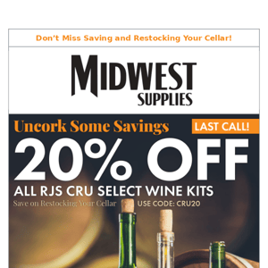 Last Call to Fill Your Lonely Cellar and Save 20%