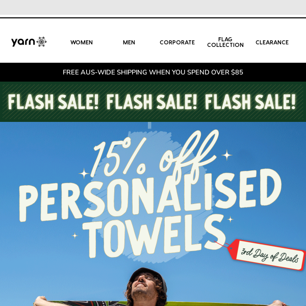 FLASH SALE: Personalised Towels ☀️