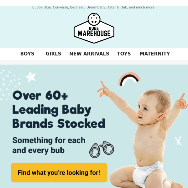 Over 60+ Popular Baby Brands!  👶