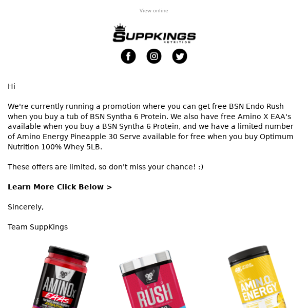  OMG 🤭 FREE stuff alert 🚨 SuppKings Nutrition - Limited Time ONLY