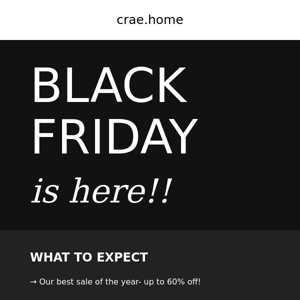 Black Friday is here!!