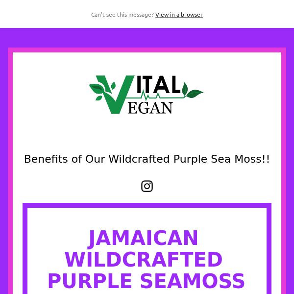 JAMAICAN WILDCRAFTED PURPLE SEAMOSS FULLY STOCKED!!