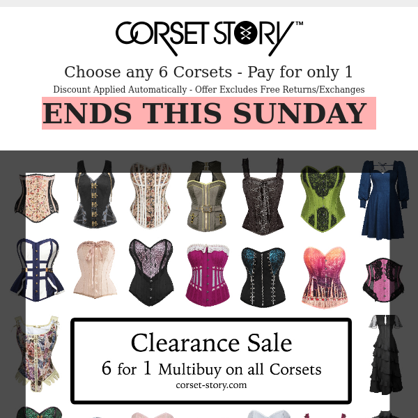 Corset Story - Latest Emails, Sales & Deals