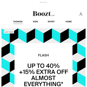 ⚡️FLASH: UP TO 40% + 15% EXTRA OFF...