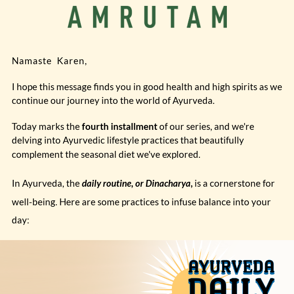 Here's your Ideal Daily Routine with Amrutam🍃