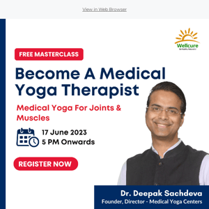 🆓 Complimentary Session: Medical Yoga Therapy For Joints & Muscles