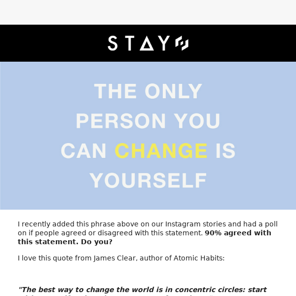 The Only Person You Can Change Is Yourself