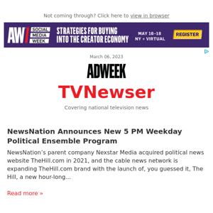 NewsNation Announces New 5 PM Weekday Political Ensemble Program