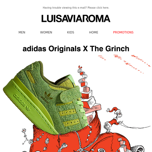adidas Originals x The Grinch presents a festive Forum Low that is sure to  steal the show - Luisa Via Roma