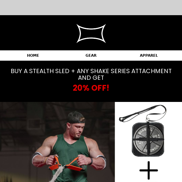 Get 20% OFF STEALTH SLED + SHAKE SERIES COMBO!