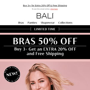 50% Off Bras Ends Today!
