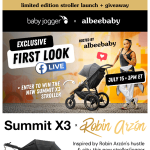 🆕 Baby Jogger x Robin Arzón Summit X3 Jogging Stroller! 🚴‍♀️🏆 Pre-order + Live Giveaway today!