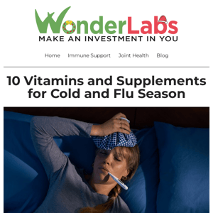 Wonder Labs it's Time to Gear up for Cold and Flu Season: Top 10 Go To Vitamins And Supplements